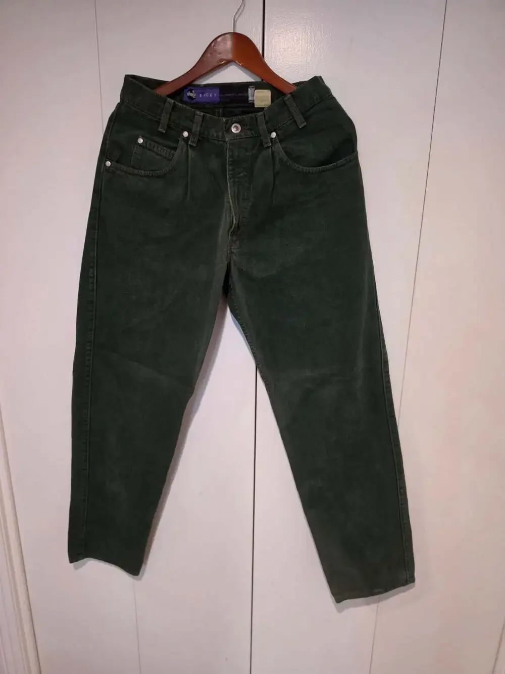 Vintage Levi's SilverTab Baggy Dark Green Denim Jeans W32 L32